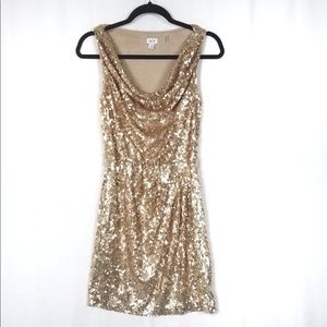 CACHE SEQUIN HOLIDAY MINI DRESS